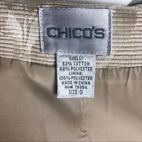 Chico's Gold Jacket size Small / 4 - Picture 4 of 6